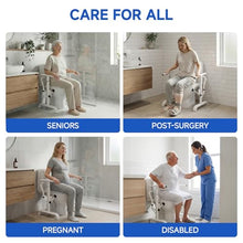 Load image into Gallery viewer, Onpickly Toilet Safety Rails for Seniors, 350lbs Heavy Duty Toilet Safety Frame &amp; Grab Bars, Triple Stability with 2 Suction Cups &amp; Rear Bar, Adjustable Height &amp; Width Toilet Rail
