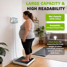 Load image into Gallery viewer, SASVY Medical Scale 660lb/300kg Wrestling Physician Scale for Body Weight Anti-Slip Platform for Home Office Hospital lb/lb:oz/kg
