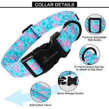 Load image into Gallery viewer, ARING PET Flamingo Dog Collar-Cute Cotton Medium Dog Collars, Adjustable Lightweight Summer Pet Collars for Small Medium Large Boy and Girl Dogs, Medium
