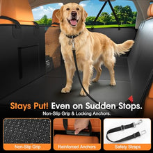Load image into Gallery viewer, JKLESA Hard Bottom Dog Car Seat Cover, 52"×65", Waterproof PU Leather
