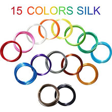 Load image into Gallery viewer, DO3D 15 Bright Colors 1.75mm 3D Pen Silk PLA Filament Refill, Each Color 4m, Total 60m 3D Printer Silk PLA Sample Pack, Compatible with FDM 3D Printer and 3D Pen, Not Support for 3Doodler Pen

