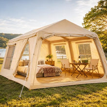 Load image into Gallery viewer, Inflatable Tent 6-8 People|Glamping Tent Blow Up Tent|Hot Tent w/Stove Jack
