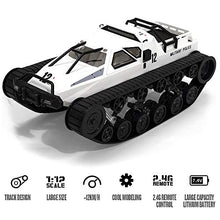 Load image into Gallery viewer, GoolRC RC Tank Car, 1/12 Scale 2.4GHz Remote Control Tank, 360-Rotating Off-Road RC Crawler Military Vehicle
