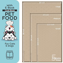 Load image into Gallery viewer, Dog Food Mat - 24x15 Raised Edges Dogs Mat for Food and Water Prevent Spill, Waterproof Cat Food Mats Protect Floors, Easy Clean Dog Bowl Mats for Food and Water, Silicone Pet Feeding Placemats Beige

