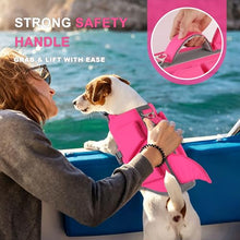 Load image into Gallery viewer, Dogcheer Dog Shark Life Jacket with Extra Foam, High Buoyancy Dog Life Vest with Rescue Handle for Swimming Boating, Reflective Adjustable Puppy Swim Vest for Small Medium Large Dogs, Pink - XL

