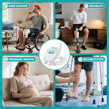 Load image into Gallery viewer, LimLuc Elongated Toilet Seat Risers for Seniors, 2.5 Inch Elevated Toilet Seat with Slow Close, Non-Slip Raised Toilet Seat, 18.5" Fit for Elongated Toilet, White
