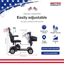 Load image into Gallery viewer, Metro Mobility 25 Mile 330 lbs Capacity Mobility Scooter for Adults-Purple
