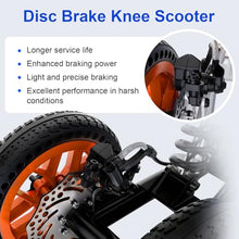 Load image into Gallery viewer, SUCCU All Terrain Knee Scooter Carbon Steel, 120° Steering,Foldable,300Lbs
