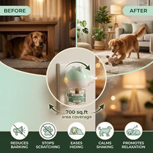 Load image into Gallery viewer, Dog Pheromone Diffuser Kit, Pet Diffuser for Stress Support, Reduces Stress and Promotes Relaxed Behavior, 2 Plug-in + 4 Packs Refill, 120 Day Supply (Non-Toxic, Safe &amp; Inedible), Diffuser with Light
