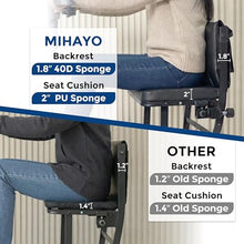 Load image into Gallery viewer, MIHAYO 4 Wheel Mobility Scooter for Seniors&amp;Adults- 24 Miles Range, Foldable Powered Electric Wheelchair Device w/Dual 288WH Batteries, 32 L Basket, 280 lb Capacity, Compact, Blue
