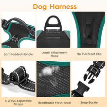 Load image into Gallery viewer, No Pull Dog Harness, No-Choke Soft Padded Reflective Dog Vest Harness with Front Clip &amp; Top Handle, 2 Quick-Release Buckles, Adjustable for Small Medium Large Dogs
