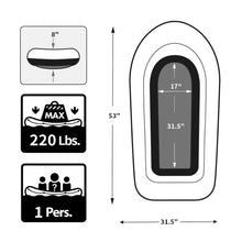 Load image into Gallery viewer, BESTHLS Inflatable Boat Float Raft for Swimming Pool and Lake Safe Comfortable for Teenagers and Adults
