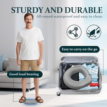 Load image into Gallery viewer, ZXMOBY Comfort Toilet Seat Riser, Ergonomic Slope Design for Easier Sit-to-Stand, No-Tool Portable Aid for Seniors, Post-Surgery, Bariatric, Fits Standard/Elongated Toilets, with Cleaning Tablets
