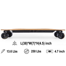 Load image into Gallery viewer, 38&quot; Dual Brushless Hub-Motor Electric Skateboard Longboard Scooter 3.3&quot; PU Wheels
