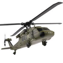 Load image into Gallery viewer, RC Military Helicopters for Adults, 2.4G 4CH Flybarless RC Helicopter with Adjustable Left and Right Hand Throttle (RTF Version)
