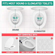Load image into Gallery viewer, Lunderg Padded Toilet Seat Riser for Seniors - Adds 2 inches. Universal Fit - FIRM Raised Toilet Seat Cushion with High-Density Foam for Enhanced Comfort &amp; Elevation. Post-Surgery Must have (White)
