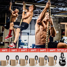 Load image into Gallery viewer, Climbing Rope Gym Workout - 25FT Heavy Duty Jute Thick Ropes for Adults Strength Training Outdoor Tree Swing Indoor Home Fitness Exercise - 1.5 Inch
