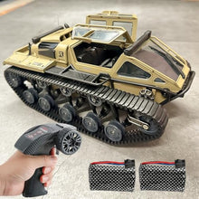 Load image into Gallery viewer, RC Military Tank Armored Fighting Car with LED Lights, 2.4G Remote Control, 1:16 Scale All-Terrain Vehicle (Yellow)
