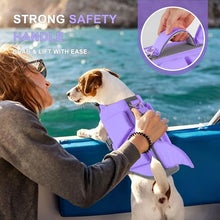 Load image into Gallery viewer, Dogcheer Dog Shark Life Jacket with Extra Foam, High Buoyancy Dog Life Vest with Rescue Handle for Swimming Boating, Reflective Adjustable Puppy Swim Vest for Small Medium Large Dogs, Purple - XL
