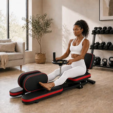 Load image into Gallery viewer, 39"x15"x16.5" Split Leg Stretcher, 240° Adjustable Flexibility Trainer, Foldable Leg Stretch Machine, EPP Memory Foam, Carbon Steel Frame, 560lbs Capacity, Splits Yoga Ballet Home Training (Black Red)
