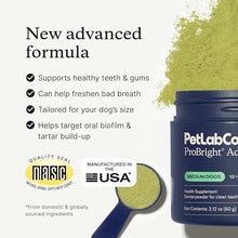 Load image into Gallery viewer, PetLab Co. ProBright Advanced Dental Powder, Medium Sized Dogs, 30 Scoops
