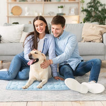 Load image into Gallery viewer, YAUNJI Dog Cooling Eco-Friendly Mat, 2026 New Portable Pet Cooling Pad for Dogs Cats Sleeping Mat for Home Outdoor, Washable Dog Water Bed for Bored Indoor Summer (White, Medium)
