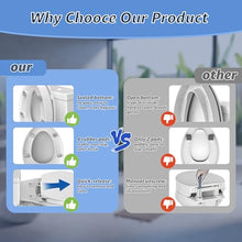 Load image into Gallery viewer, Huttdmel Raised Elongated Toilet Seat 18.5'' for Seniors – Soft Close, Quick Release &amp; Connect, Sturdy PP Material, Won’t Loosen, Ideal for Elderly &amp; Limited Mobility, White
