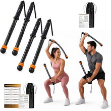 Load image into Gallery viewer, Salario Portable Cordless Battle Ropes – Home Gym Workout Equipment for Intensive Training &amp; Core Strength, Ideal for Home, Office, Travel and Small Spaces(Black, 2-Pair Pack)
