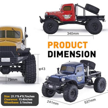 Load image into Gallery viewer, RC Car Indoor&amp;Outdoor 2 in 1, RC Rock Crawler 4x4 Hobby Grade for Adults Need to Complete (Yellow)
