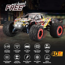 Load image into Gallery viewer, WIAORCHI 1:18 Scale 40+km/h High Speed Remote Control Car, 4x4 Waterproof Off Road RC Cars
