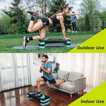 Load image into Gallery viewer, Smartxchoices 30'' Aerobics Stepper Workout Step Platform with 4" - 6" - 8" Adjustable Risers, Fitness Exercise Workout -Green
