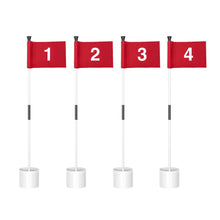 Load image into Gallery viewer, KINGTOP 3 ft White Golf Flagstick Sets, Numbers 1 to 4, 4 Pack
