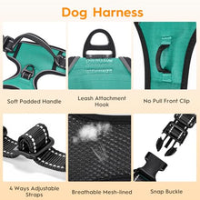 Load image into Gallery viewer, No Pull Dog Harness, No-Choke Soft Padded Reflective Dog Vest Harness with Front Clip &amp; Top Handle, 2 Quick-Release Buckles, Adjustable for Small Medium Large Dogs
