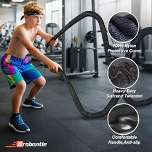 Load image into Gallery viewer, Brobantle Battle Rope 1 Inch Diameter,30FT Exercise Workout Ropes for Home Gym Heavy Weighted Training Rope for Working Out
