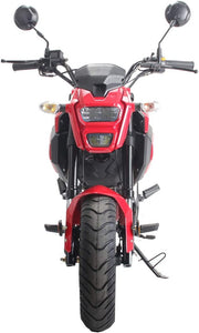 125cc Scooter Adult Motorcycle VADER 125 Gas Dual Sports Motorcycle Dirt Motorcycle Street Bike Motorcycle Bike (Red)