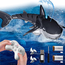 Load image into Gallery viewer, Remote Control Shark Toys for Boys Kids, 1:18 Scale High Simulation Shark for Pool
