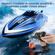 Load image into Gallery viewer, RC Boat for Kids with LED Lights, 35 KPH Remote Control Boat, 2.4Ghz Electric Fast Speed Boat for Adults

