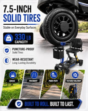 Load image into Gallery viewer, Ecomobi Light Weight Mobility Scooter for Seniors &amp; Adults, 12–30 Mile Range, Foldable Airline Approved Portable 4 Wheel Motorized Scooter with Removable Lithium Battery, 300 lb Capacity, MS02F Blue
