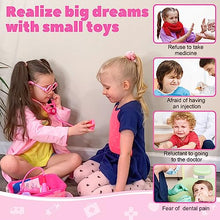 Load image into Gallery viewer, Liberry Doctor Kit for Toddlers 3 4 5 Years Old, Kids Doctor Play Set for Girls Boys Toy, Pretend Play Medical Kit with Stethoscope &amp; Costume for Christmas Birthday Gift Pink

