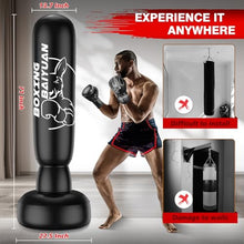 Load image into Gallery viewer, Freestanding Punching Bag for Adults Teens, Thickened Boxing Bag with Stand Kicking Bag Heavy Bag with Boxing Gloves &amp; Electric Air Pump, for Beginners Training MMA Thai Taekwondo Fitness
