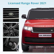 Load image into Gallery viewer, 24V Ride On Car, 2-Seater Licensed Land Rover with Parent Remote Control, 3 Speeds, Wireless Music, MP3 Player, Electric Car for Kids, Wine Red
