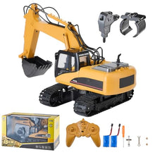 Load image into Gallery viewer, VEVOR Remote Control Excavator Toy 15 Channel 3 in 1 Remote Control Digger with Metal Shovel 1:14 Scale RC Excavator with Light &amp; Sound Full Functional Construction Vehicles for Kids 2 Batteries
