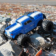 Load image into Gallery viewer, Electric Remote Control Truck with 4WD, LED Lights, 2.4GHz Radio, 2 Rechargeable Li-Ion Batteries &amp; Charger - Blue
