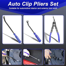 Load image into Gallery viewer, Doaho 238Pcs Trim Removal Tool,Fastener Remover Plastic Pry Tool Kit,Adhesive Cable Clips Auto Push Pin Bumper Retainer Clip Set with Storage Bag for Panel,Radio,Stereo,Audio,Dash, Window
