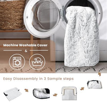 Load image into Gallery viewer, blunique Calming Extra Large Dog Bed for Couch, 45 x 37 inch Removable Couch Cover for Dogs Washable, Non-Slip Fluffy Plush Dog Sofa Mat for Furniture Protector - Grey
