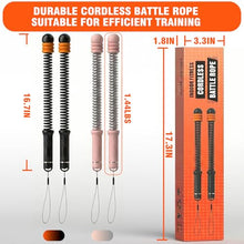 Load image into Gallery viewer, Flexella Ropeless Battle Ropes with Adjustable Weights, Portable Cordless Battle Ropes for Home Gym, HIIT &amp; Low Impact Cardio Workouts, Compact Gym Equipment for Men &amp; Women (Black)
