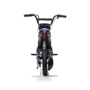 Kids Ride On 24V Electric Toy Motocross Motorcycle Dirt Bike-XXL Large, Speeds up to 14.29MPH,Dual Suspension, Blue