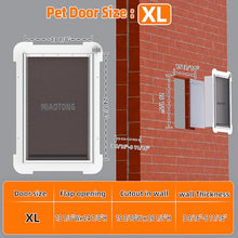 Load image into Gallery viewer, 3-Flap Never Rust Extra Large Dog Door for Wall with Sliding Lock Panel
