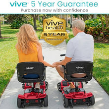 Load image into Gallery viewer, Vive 4 Wheel Mobility Scooter - Electric Powered Wheelchair Device - Compact Heavy Duty Mobile for Travel, Adults, Elderly - Long Range Power Extended Battery with Charger &amp; Basket

