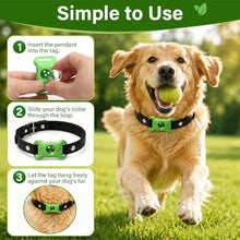 Load image into Gallery viewer, Dog Collar Pendant with 3 Refills - Adjustable Water-Resistant Pet Collar Accessory for Small Medium Large Dogs, Lightweight Outdoor Pendant with Botanical Essential Oil Blend
